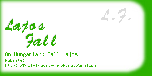 lajos fall business card